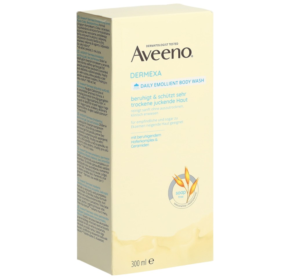 AVEENO Dermexa gel nettoyant émollient fl 300 ml