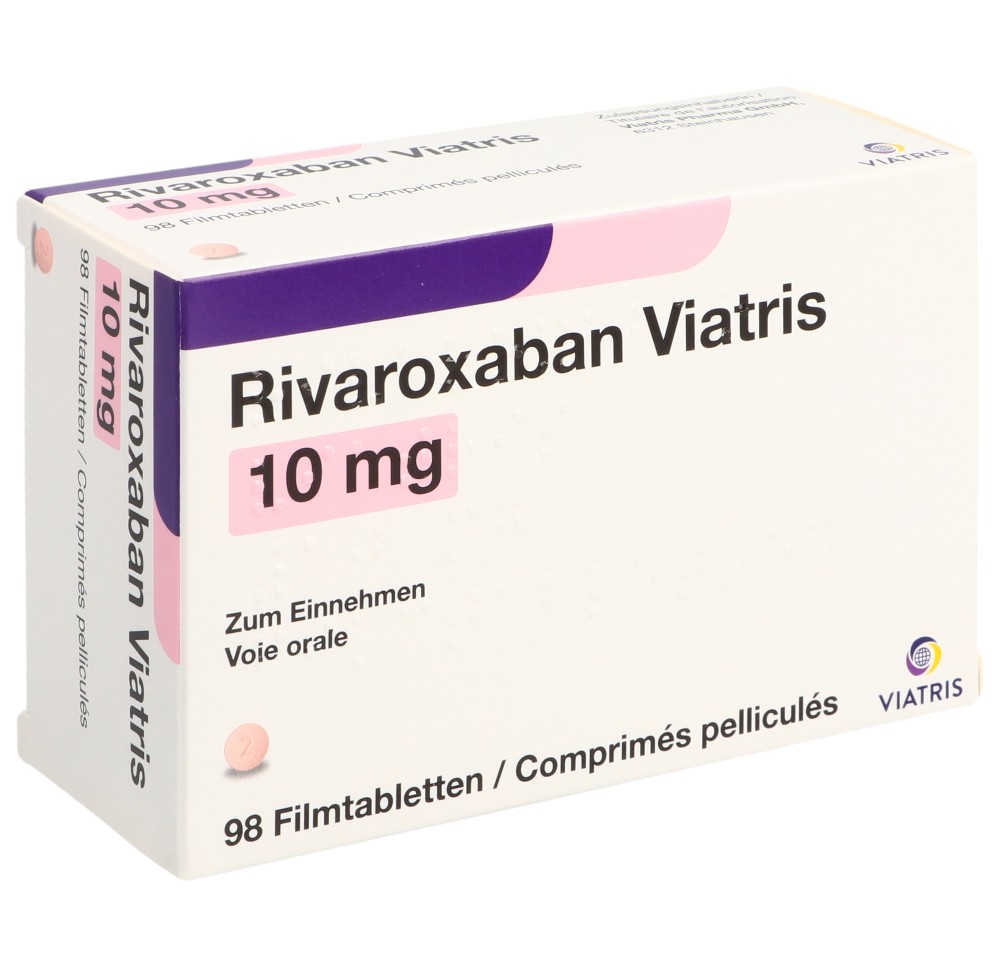 RIVAROXABAN Viatris cpr pell 10 mg 98 pce RIVAROXABAN Viatris cpr pell 10 mg 98 pce