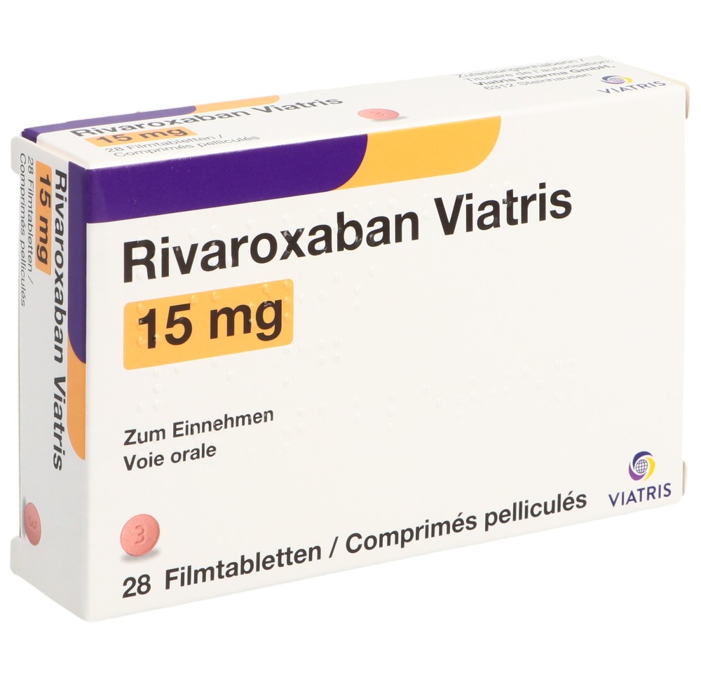 RIVAROXABAN Viatris cpr pell 15 mg 28 pce RIVAROXABAN Viatris cpr pell 15 mg 28 pce