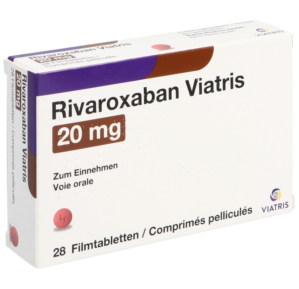 RIVAROXABAN Viatris cpr pell 20 mg 28 pce RIVAROXABAN Viatris cpr pell 20 mg 28 pce