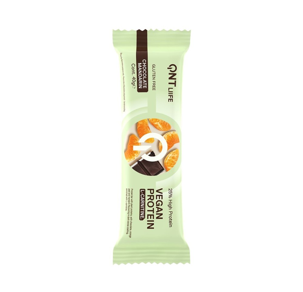 QNT LIIFE Prot Bar 25%+L-Ca Veg Cho Mand 40 g