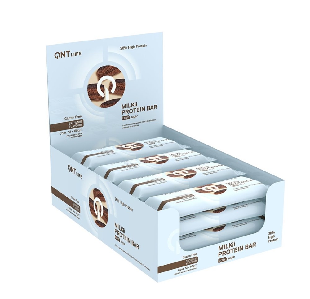 QNT Protein Milkii 28% Low Sugar Brownie 12 x 60 g