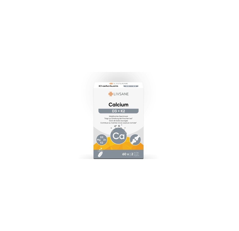LIVSANE Calcium + D3 + K2 cpr eff bte 60 pce