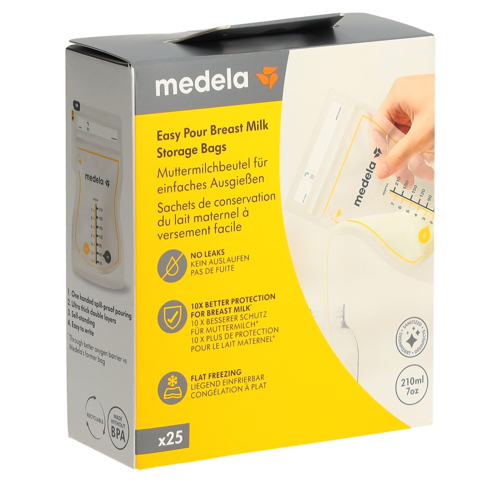 MEDELA Easy Pour sachets cons lait mat 25 pce