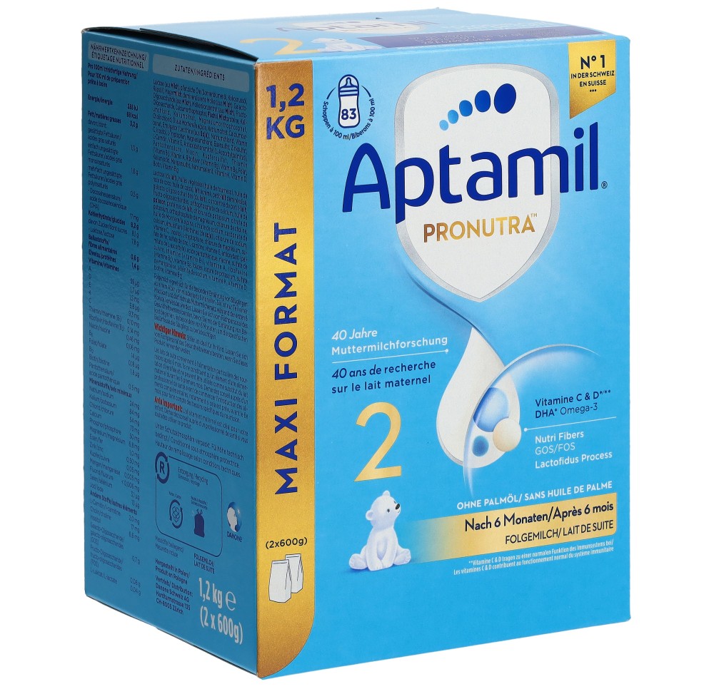APTAMIL PRONUTRA 2 Maxi Format bte 1200 g APTAMIL PRONUTRA 2 Maxi Format bte 1200 g