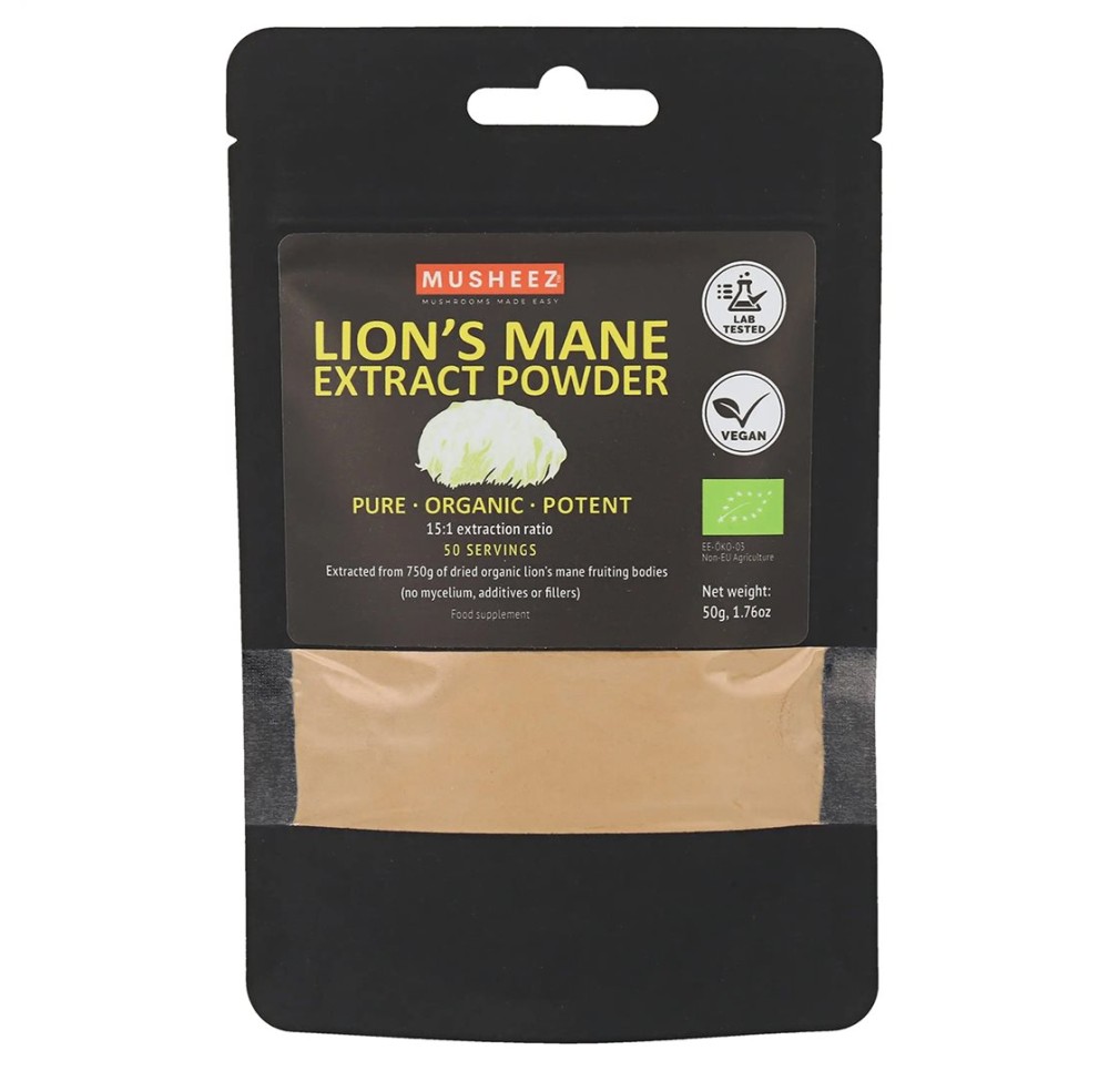 MUSHEEZ Lion's Mane pdr champign vital BIO 50 g MUSHEEZ Lion's Mane pdr champign vital BIO 50 g