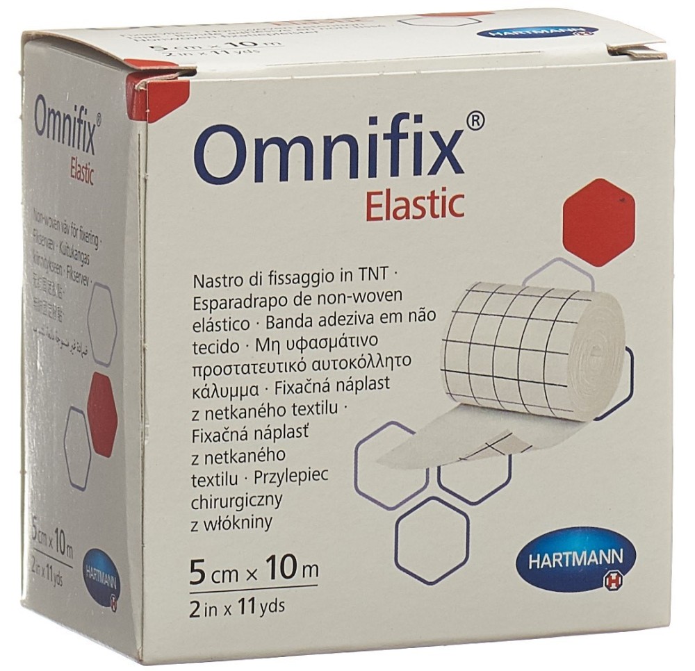 OMNIFIX adhésif non tissé 5cmx10m élastique blanc
