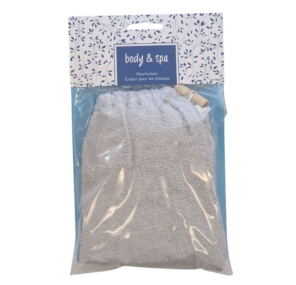 HERBA Body & Spa turban cheveux bambou gris