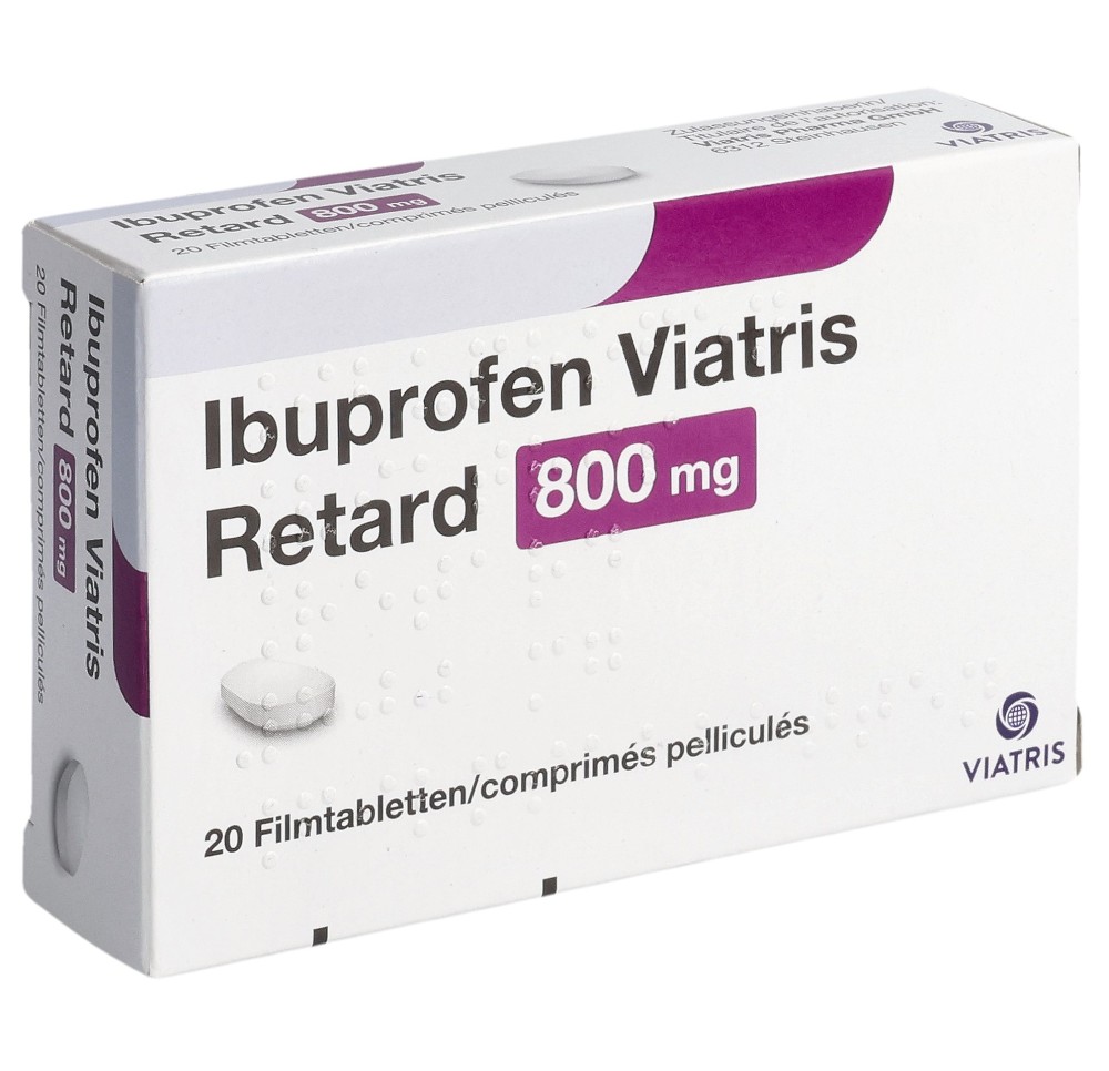 IBUPROFEN Viatris cpr pell ret 800 mg 20 pce IBUPROFEN Viatris cpr pell ret 800 mg 20 pce