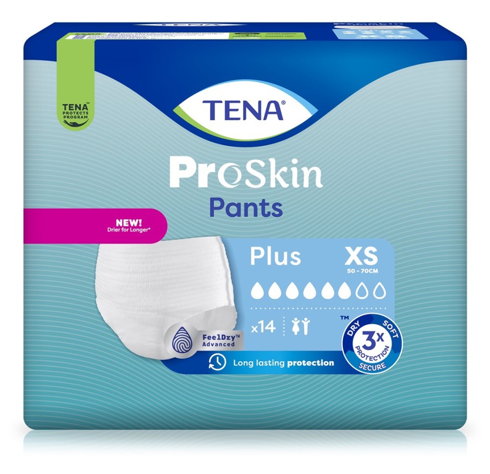 TENA Pants Plus XS 50-70cm (nouv) 14 pce TENA Pants Plus XS 50-70cm (nouv) 14 pce