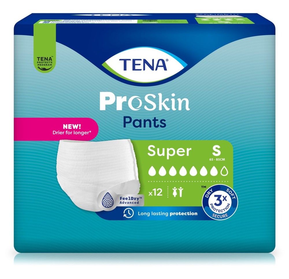 TENA Pants Super S 65-85cm (nouv) 12 pce