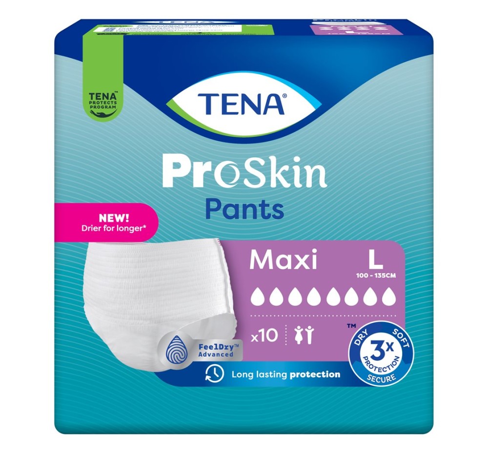 TENA Pants Maxi L 100-135cm 4 x 10 pce TENA Pants Maxi L 100-135cm 4 x 10 pce