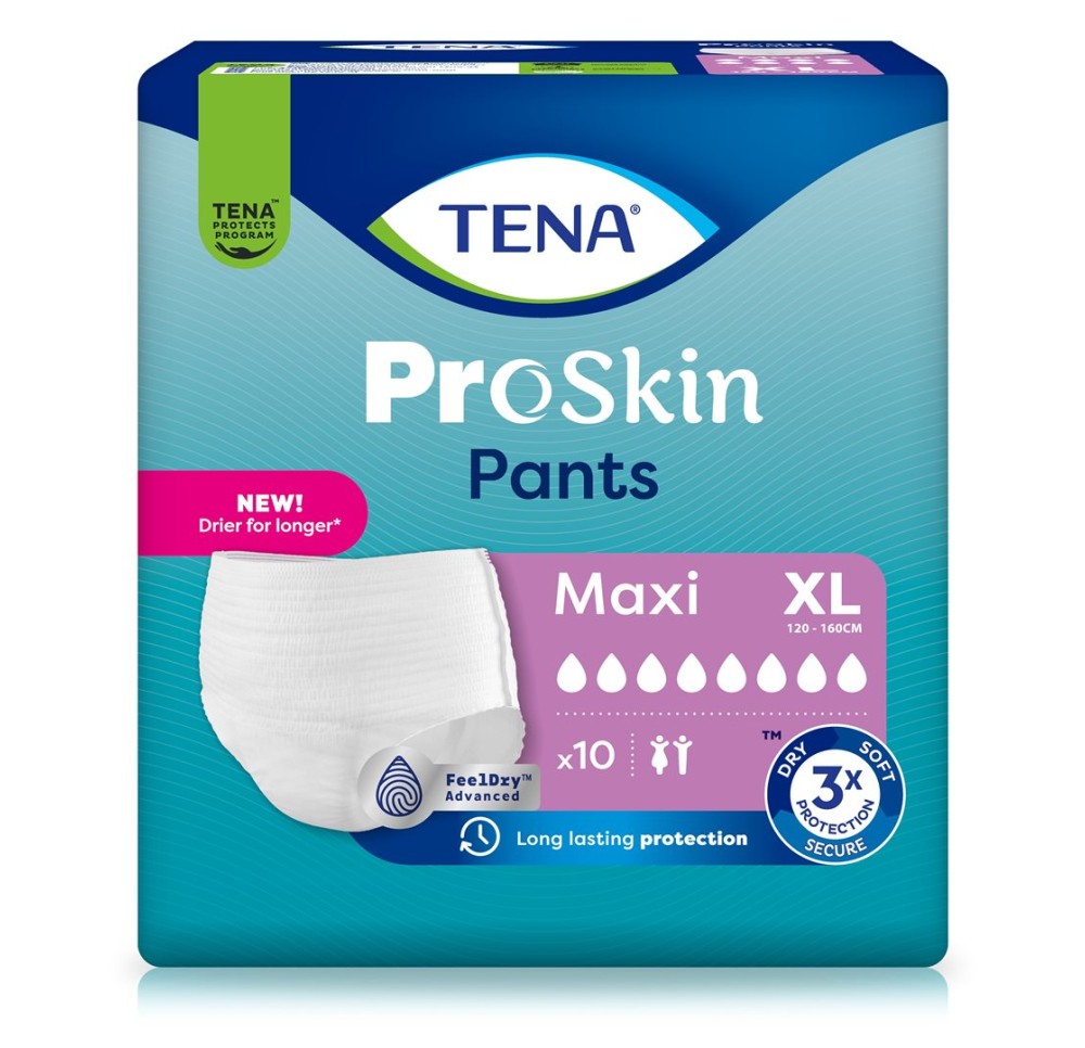 TENA Pants Maxi XL 120-160cm 4 x 10 pce