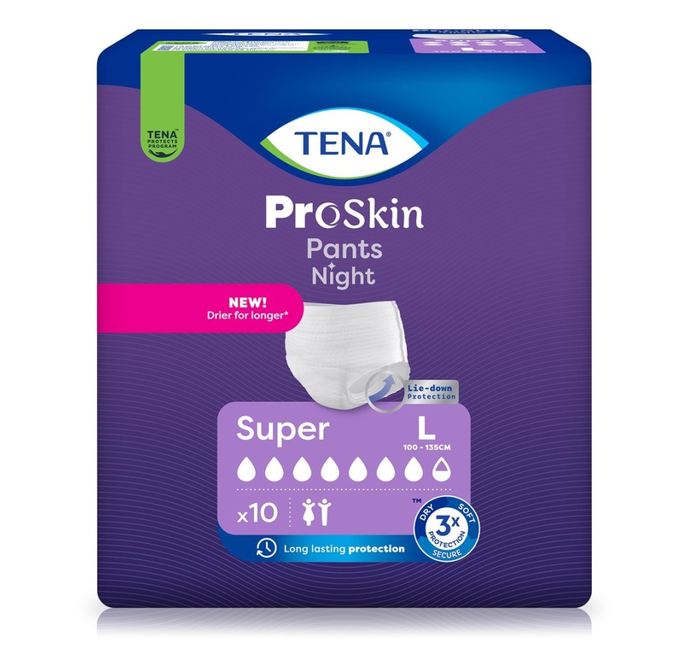 TENA Pants Night Super L 100-135cm 4 x 10 pce TENA Pants Night Super L 100-135cm 4 x 10 pce