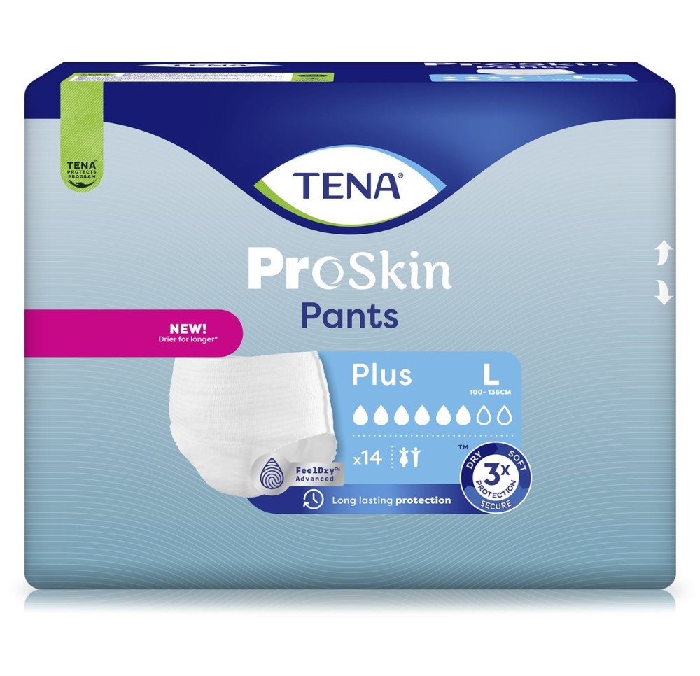 TENA Pants Plus L 100-135cm (nouv) 4 x 14 pce TENA Pants Plus L 100-135cm (nouv) 4 x 14 pce