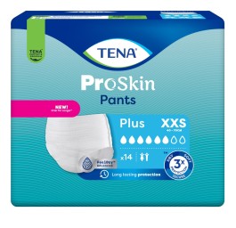 TENA Pants Plus XXS 40-70cm (nouv) 4 x 14 pce