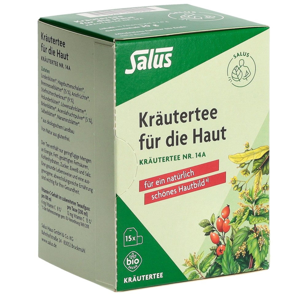 SALUS Tisane pour la peau bio sach 15 pce SALUS Tisane pour la peau bio sach 15 pce