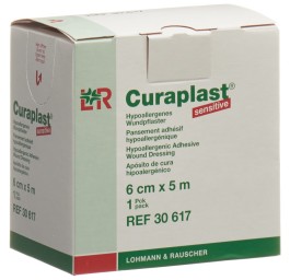 CURAPLAST sensitiv pans adhés 6cmx5m chair rouleau