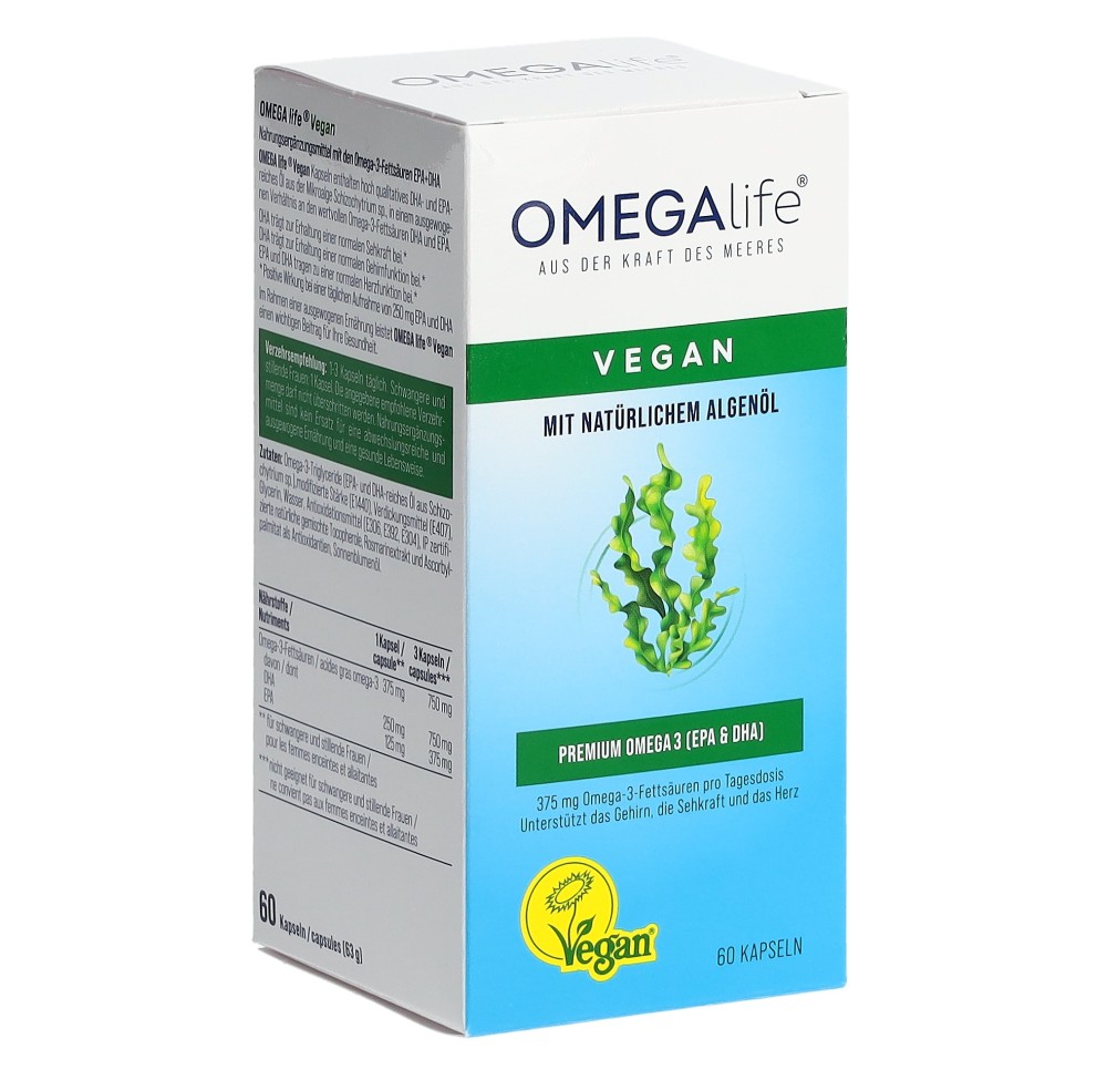 OMEGA-LIFE huile d'algues caps bte 60 pce OMEGA-LIFE huile d'algues caps bte 60 pce