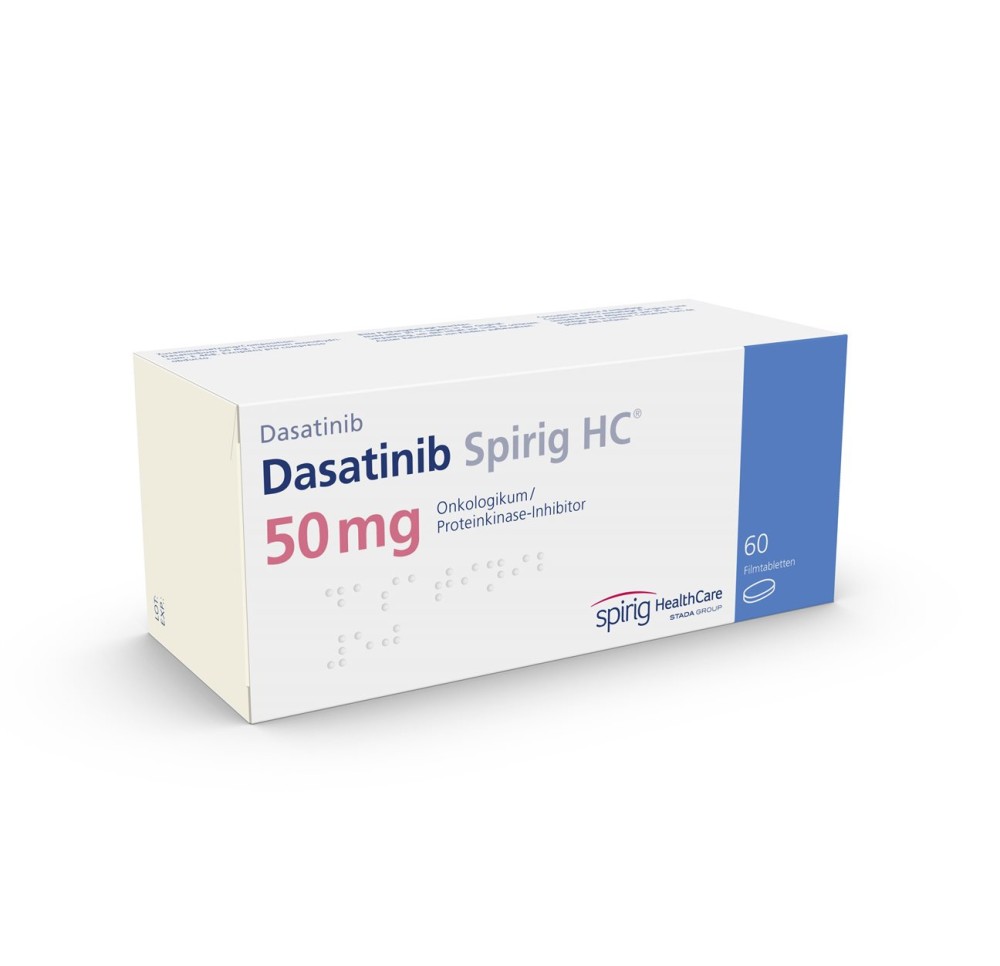 DASATINIB Spirig HC cpr pell 50 mg 60 pce DASATINIB Spirig HC cpr pell 50 mg 60 pce