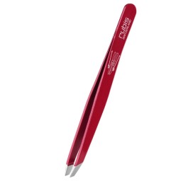 RUBIS pincette biseautée inox rouge foncé