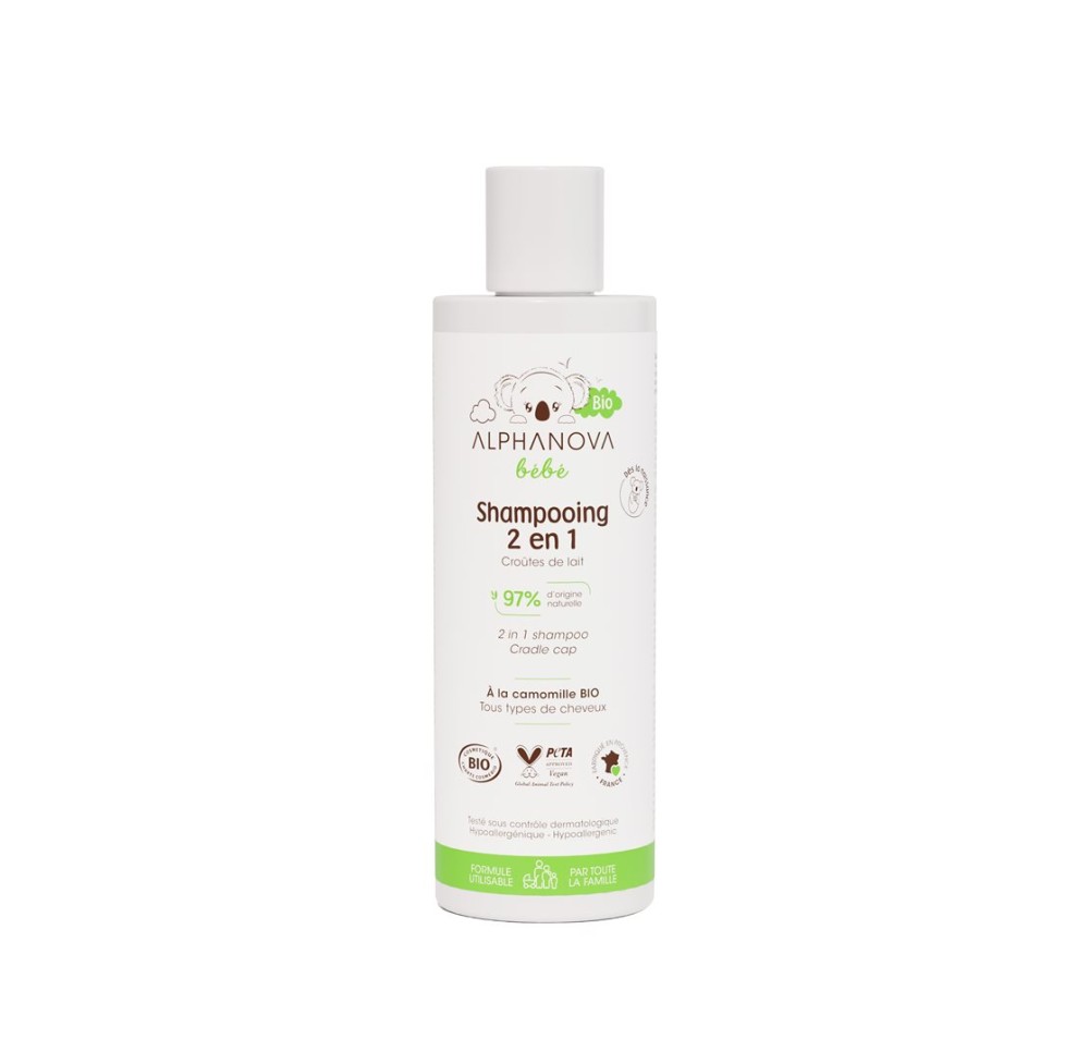 ALPHANOVA BB shampooing 2en1 bio 200 ml ALPHANOVA BB shampooing 2en1 bio 200 ml
