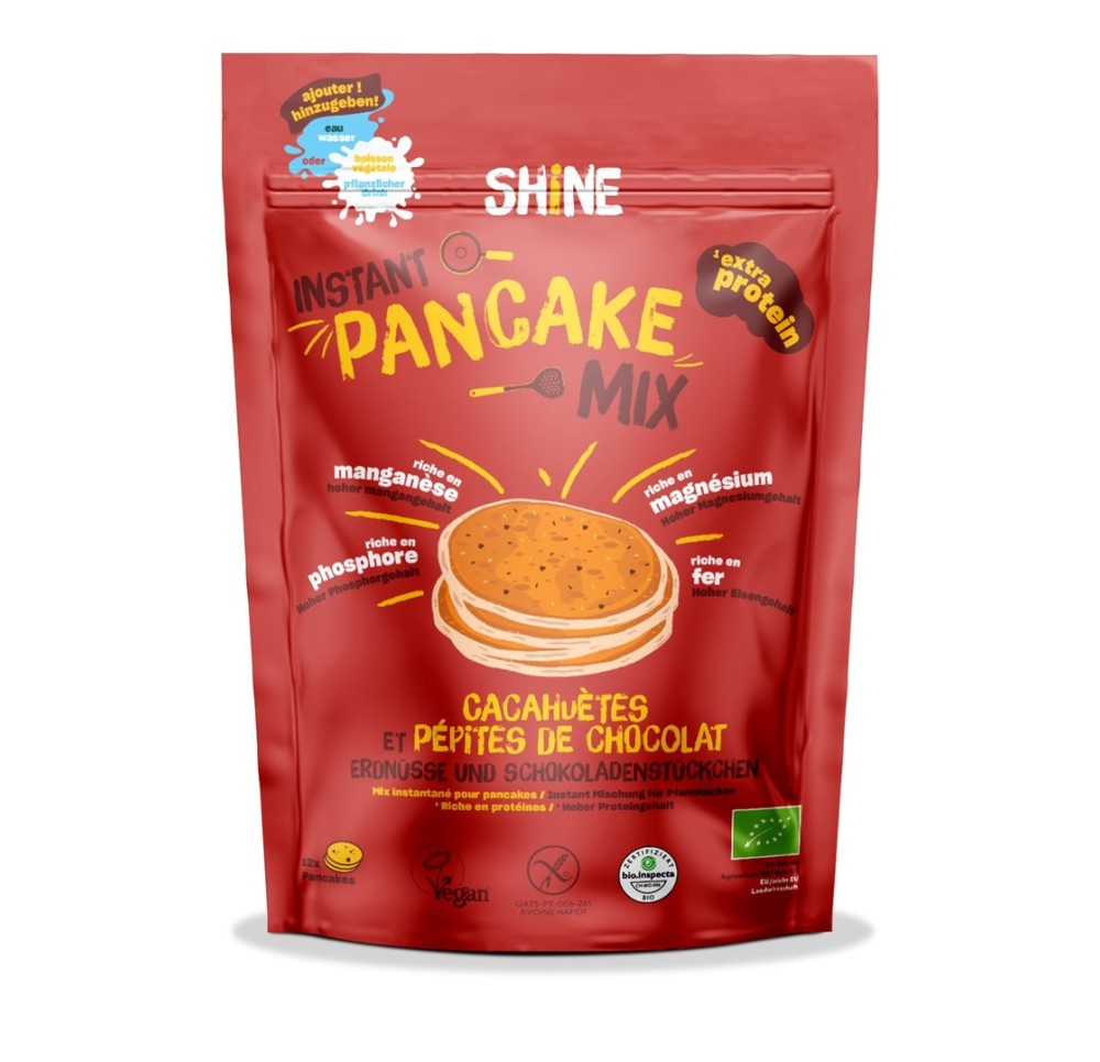 SHINE Instant Pancake Mix cacahuèt&choco BIO 300 g