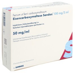 CARBOXYMALTOSE FERRI Sandoz 100 mg/2ml 5 pce