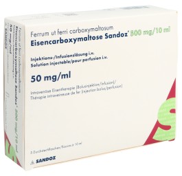 CARBOXYMALTOSE FERRI Sandoz 500 mg/10ml 5 pce