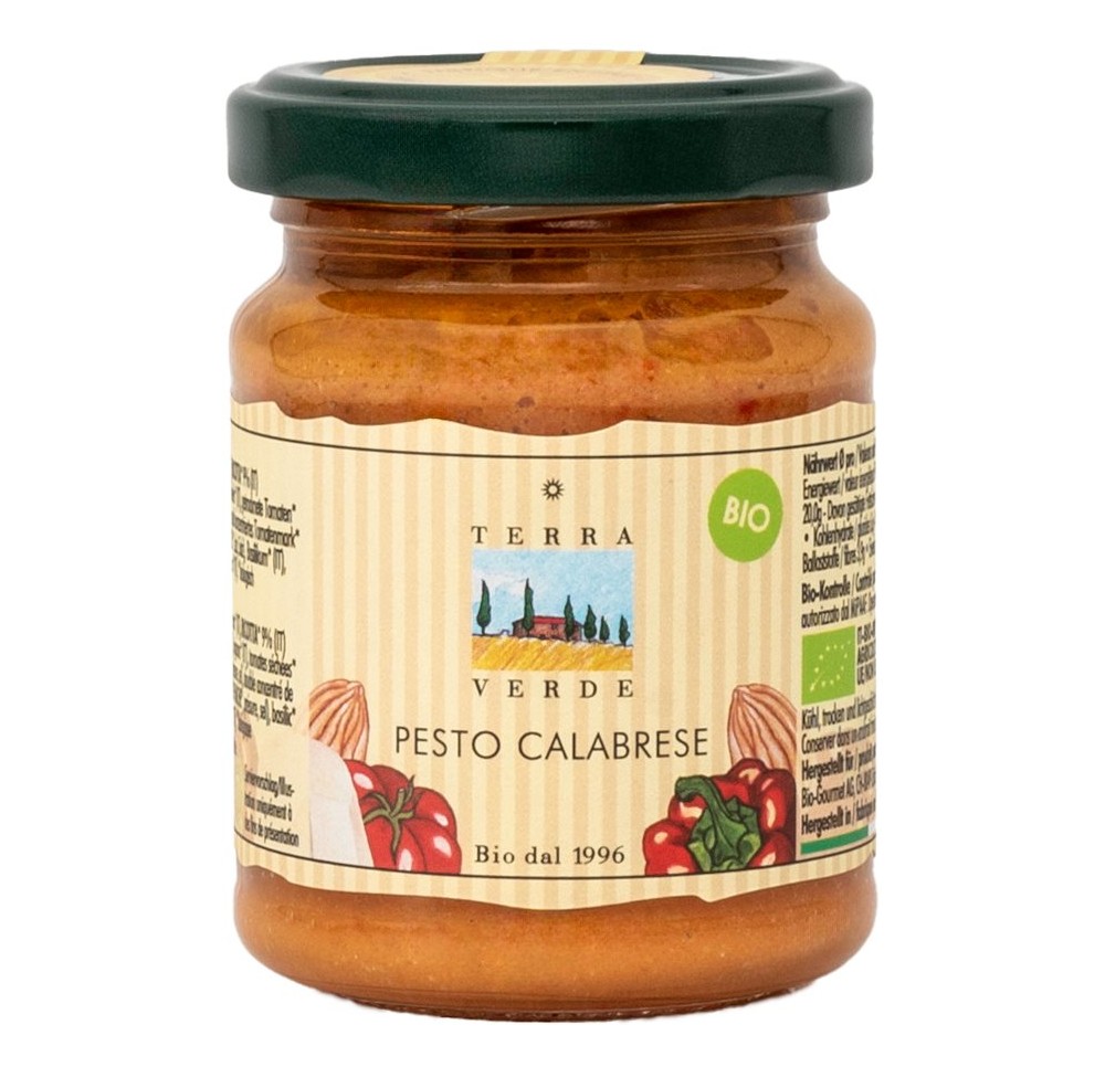 TERRA VERDE pesto calabrese verre 120 g TERRA VERDE pesto calabrese verre 120 g