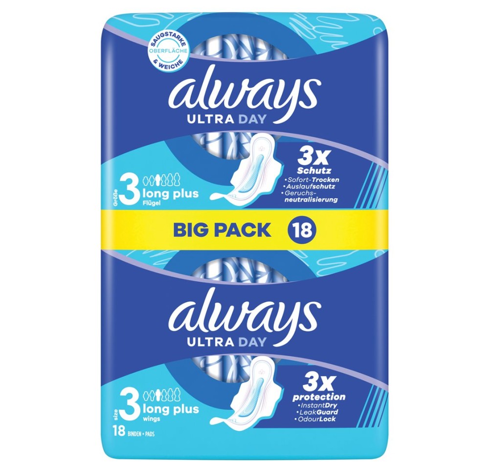ALWAYS Ultra serv hyg Lo Pl ailet BigP (n) 18 pce