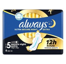 ALWAYS Ultra serv hyg Sec Night Ext ailet 8 pce