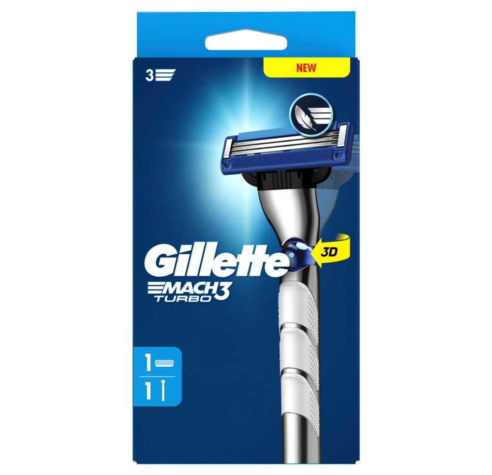 GILLETTE Mach3 rasoir Turbo 3D 1 lame (n)