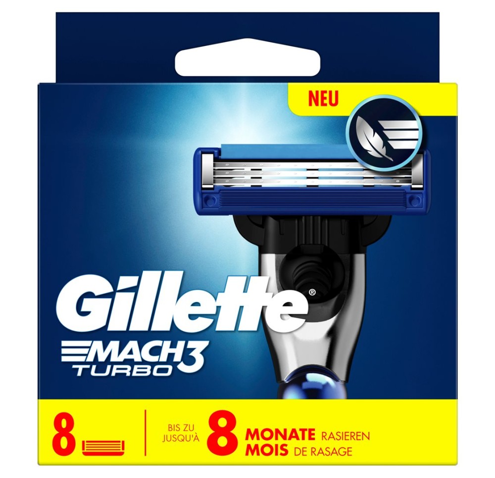GILLETTE Mach3 lames ras Turbo 3D (n) 8 pce