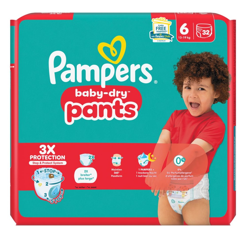 PAMPERS Baby Dry Gr6 14-19kg XL La éco (n) 32 pce