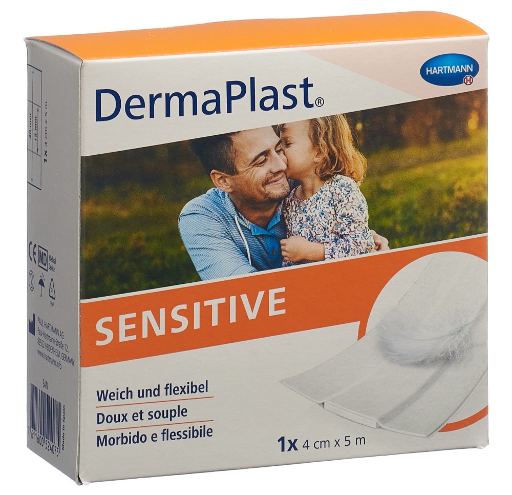 DERMAPLAST Sensitive pans rapid 4cmx5m bla rouleau