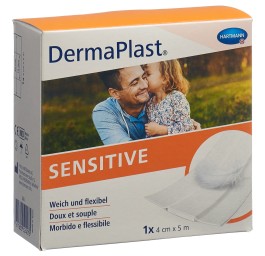 DERMAPLAST Sensitive pans rapid 4cmx5m bla rouleau