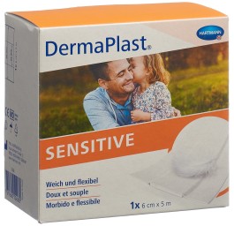 DERMAPLAST Sensitive pans rapid 6cmx5m bla rouleau
