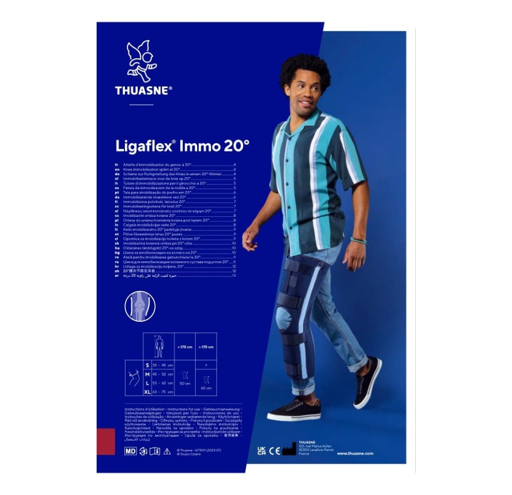 THUASNE Ligaflex Immo 20° 60cm M bleu marine