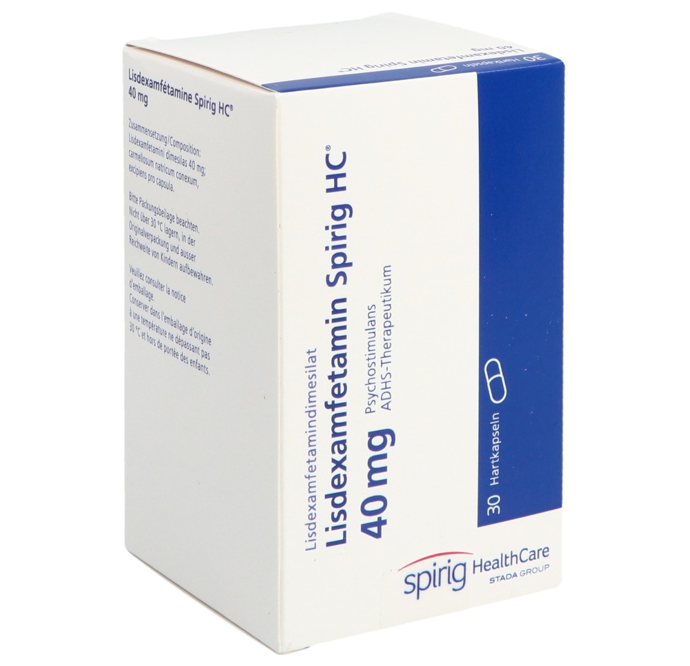 LISDEXAMFETAMINE Spirig HC caps 40 mg bte 30 pce LISDEXAMFETAMINE Spirig HC caps 40 mg bte 30 pce
