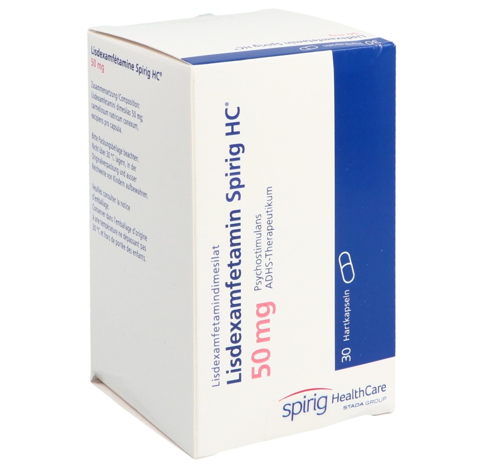 LISDEXAMFETAMINE Spirig HC caps 50 mg bte 30 pce LISDEXAMFETAMINE Spirig HC caps 50 mg bte 30 pce