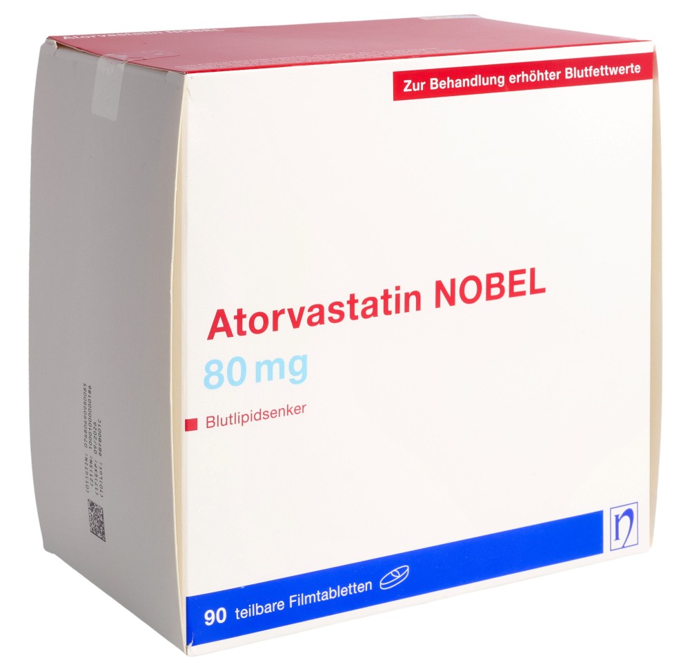 ATORVASTATIN NOBEL cpr pell 80 mg 90 pce