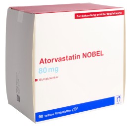 ATORVASTATIN NOBEL cpr pell 80 mg 90 pce