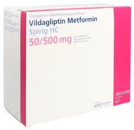 VILDAGLIPTIN Metformin Spirig HC 50/500mg 180 pce