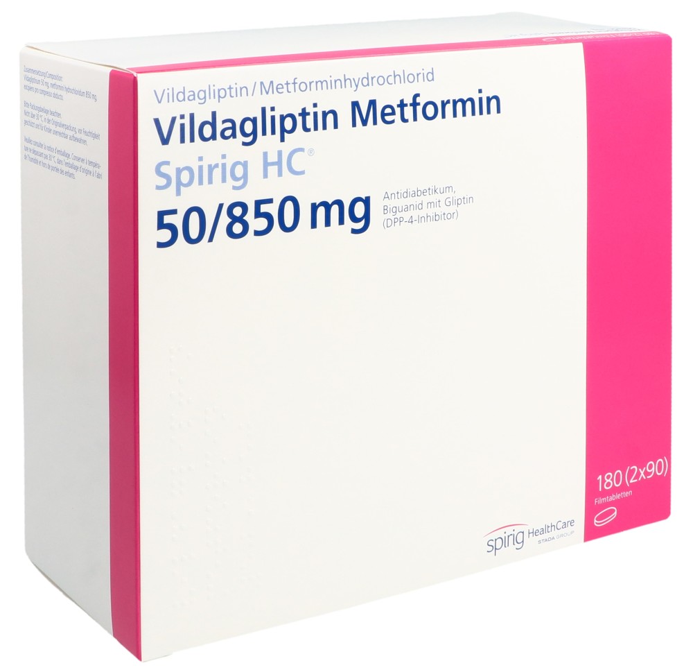 VILDAGLIPTIN Metformin Spirig HC 50/850mg 180 pce