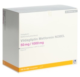 VILDAGLIPTIN Metformin NOBEL 50/1000 mg 180 pce