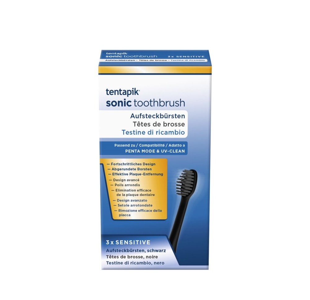 TENTAPIK brossettes sensitive black 3 pce
