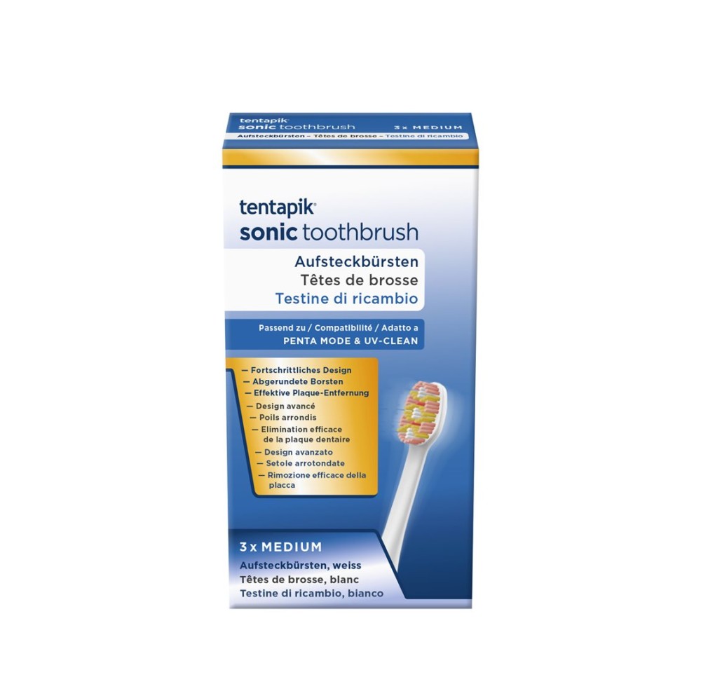 TENTAPIK brossettes medium white 3 pce