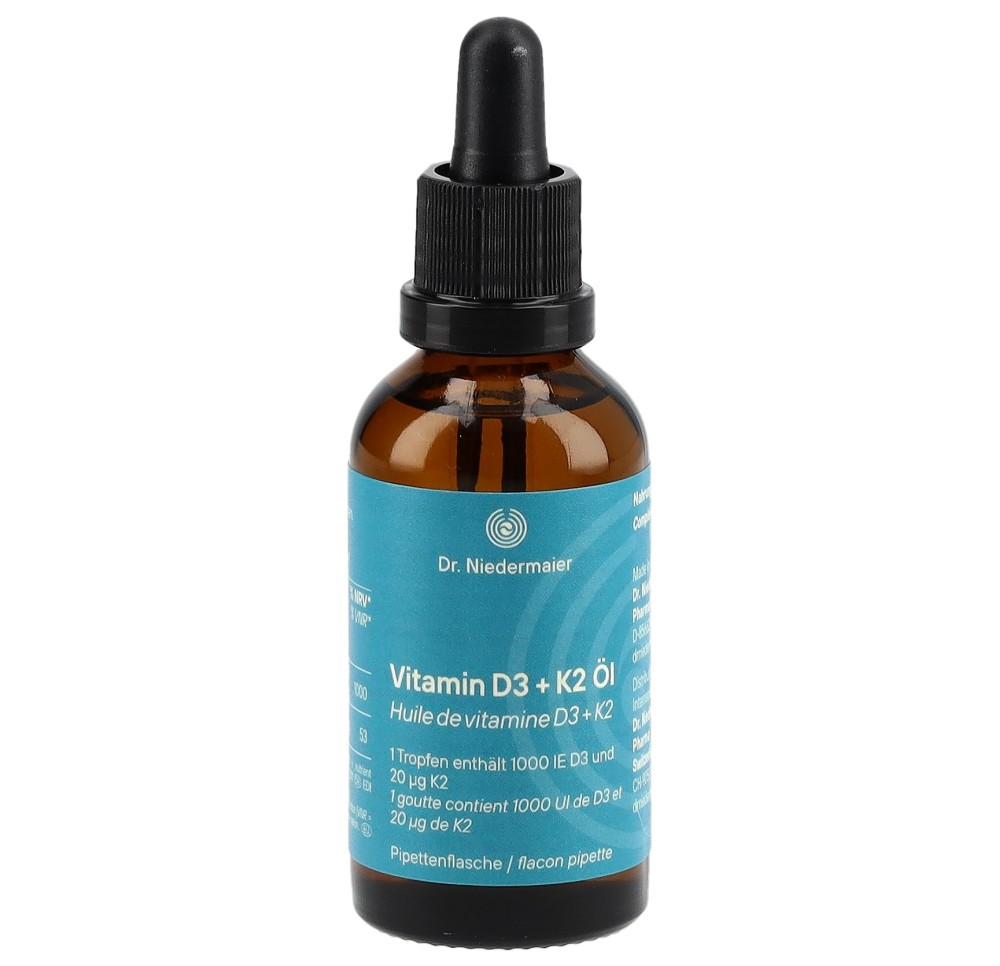 DR. NIEDERMAIER Vitamin D3 + K2 huile 50 ml DR. NIEDERMAIER Vitamin D3 + K2 huile 50 ml