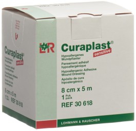 CURAPLAST pans adhésif 8cmx5m chair rouleau